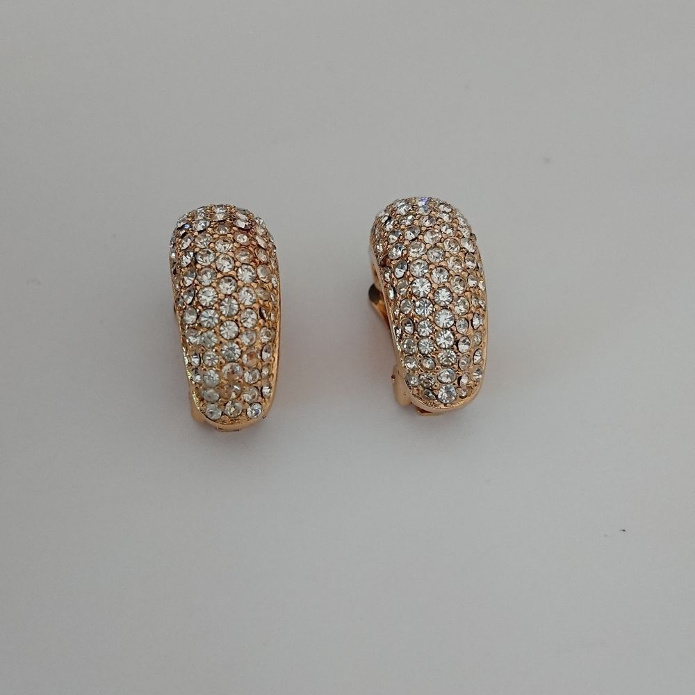 Authentic vintage Christian Dior half circle earrings - Clip On - Picture 2 of 6